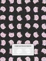 Composition Notebook: Cute Animal Wide Ruled Composition Book for School - Owl