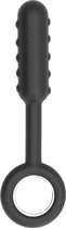 No. 61 - Dildo With Metal Ring - Black - Butt Plugs & Anal Dildos -