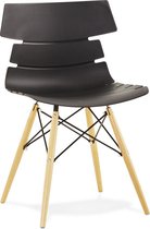 Alterego Moderne, zwarte stoel 'SOFY' in Scandinavische stijl