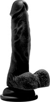Realistic Cock - 7" - With Scrotum - Black - Realistic Dildos -