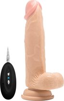 Vibrating Realistic Cock - 8" - With Scrotum - Skin - Realistic Vibrators -