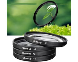4x 72mm Close up Filter Macro +1+2+4+10 camera lens filter
