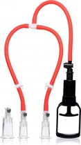 3-Way Suck Her Nipple and Clit Pump System - Red - Pumps -
