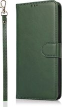 iPhone 7 Bookcase hoesje 2 in 1 met koord - Back Cover Magneetsluiting Pasjeshouder Kunstleer Flipcase Hoesje - Apple iPhone 7 - Groen