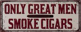 Clayre & Eef Tekstbord 50*20 cm Meerkleurig Ijzer Great Man Wandbord Quote Bord Spreuk