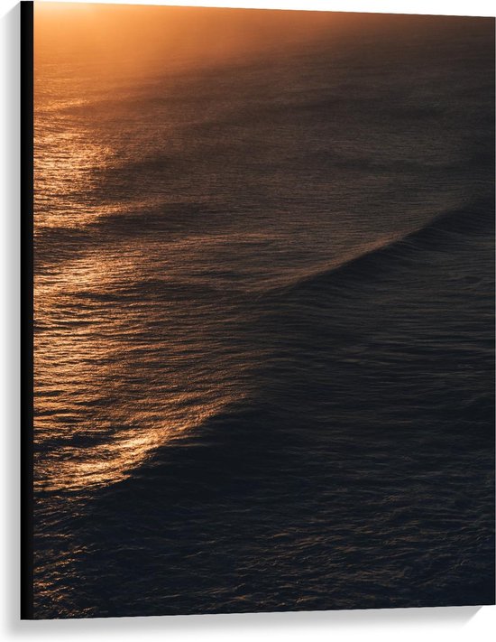 Canvas  - Zee tijdens Zonsondergang - 75x100cm Foto op Canvas Schilderij (Wanddecoratie op Canvas)