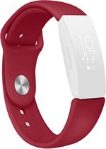 By Qubix - Fitbit Inspire HR siliconen bandje (small) - Wijnrood