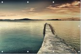 Steiger over het water - Foto op Tuinposter - 120 x 80 cm