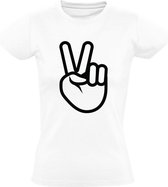 Peace Dames t-shirt | vrede | oorlog | Wit