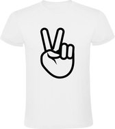 Vuist Omhoog Dames t-shirt | trekhand | trekpop | vrijgezel | loser | Wit