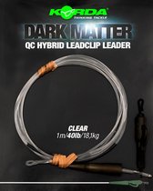 Korda Dark Matter Leader QC Hybrid Clip - Clear - 40lb - 50cm - Clear