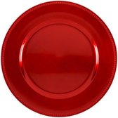 ABS T1904301-RX set van 6 onderplaten in peereffect parel d33cm - Rood