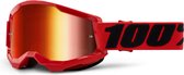 100% Crossbril MTB Strata 2 met Mirror Lens - Rood -