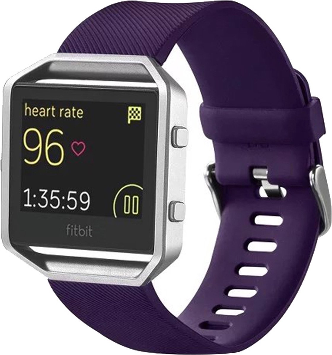 By Qubix - Compatible Fitbit bandje - Geschikt voor fitbit Blaze sport horloge band / siliconen alleen voor - Geschikt voor fitbit Blaze - Paars