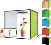 PULUZ 30cm opvouwbaar draagbaar ringlicht Fotoverlichting Studio opnametent Box Kit met 6 kleuren achtergronden (zwart, wit, geel, rood, groen, blauw), uitvouwgrootte: 30cm x 30cm x 30cm (gro