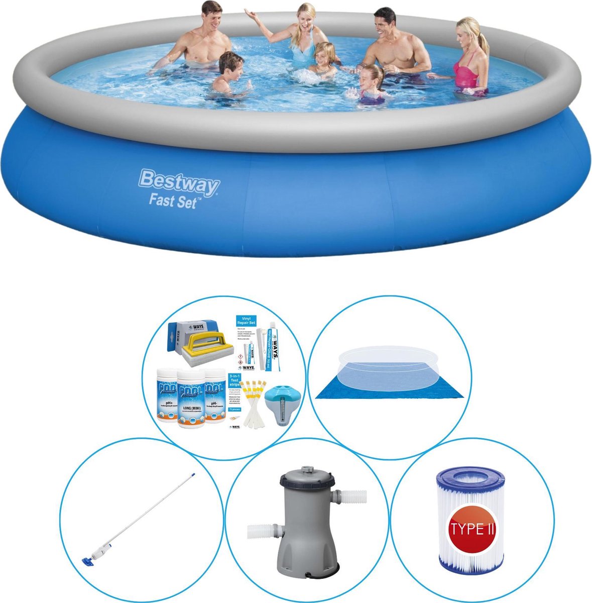 Fast Set Rond 457×84 cm – 6-delig – Zwembad Super Deal Fast Set Rond 457×84 cm – 6-delig – Zwembad Super Deal
