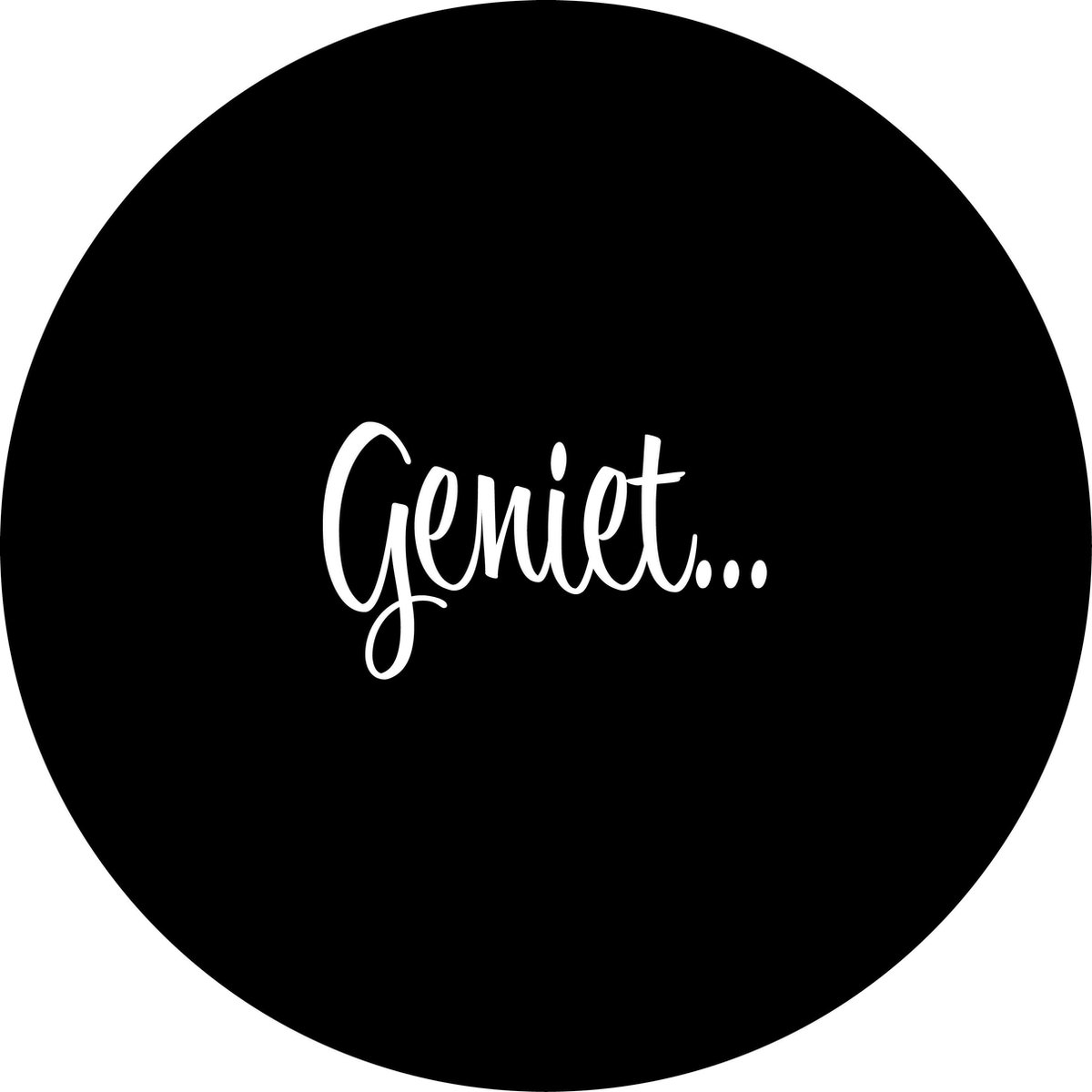 Muurcirkel Geniet - buiten en binnen - tekst - tuindecoratie - Ø 50 cm