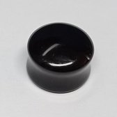 22 mm Double-flared plug zwart agate