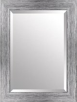 Zilver Witte spiegel 46x66 cm – Ylvi – Duurzame spiegel zilveren lijst – Muur Spiegel – wand spiegels – Perfecthomeshop