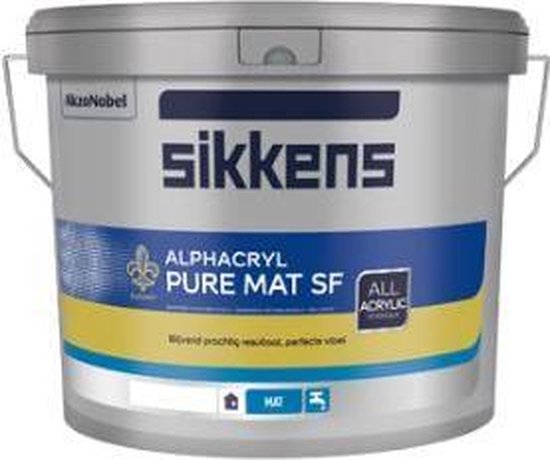 Sikkens Alphacryl Pure Mat SF 10 liter - Wit - Sikkens