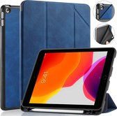 DG Kunstleer Book Case met Penhouder iPad 7 (2019) / iPad 8 (2020) - Blauw