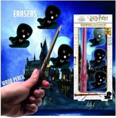 Blue Sky - Harry Potter - Schrijfgerei set met toverstok potlood, 3 gummen en elastische projectielen