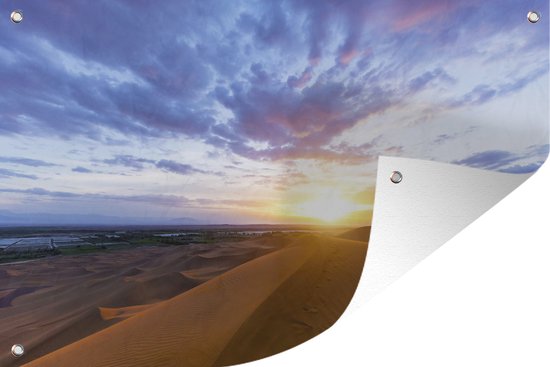 Tuinposters buiten Woestijn tijdens zonsopkomst - 90x60 cm - Tuindoek - Buitenposter