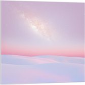 Acrylglas - Roze Wolken  - 100x100cm Foto op Acrylglas (Met Ophangsysteem)