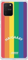 6F hoesje - geschikt voor Samsung Galaxy S10 Lite -  Transparant TPU Case - #LGBT - Ha! Gaaay #ffffff