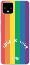 6F hoesje - geschikt voor Google Pixel 4 -  Transparant TPU Case - #LGBT - Love Is Love #ffffff
