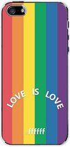 6F hoesje - geschikt voor iPhone SE (2016) -  Transparant TPU Case - #LGBT - Love Is Love #ffffff