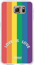 6F hoesje - geschikt voor Samsung Galaxy S6 -  Transparant TPU Case - #LGBT - Love Is Love #ffffff