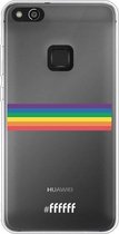 6F hoesje - geschikt voor Huawei P10 Lite -  Transparant TPU Case - #LGBT - Horizontal #ffffff