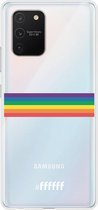6F hoesje - geschikt voor Samsung Galaxy S10 Lite -  Transparant TPU Case - #LGBT - Horizontal #ffffff