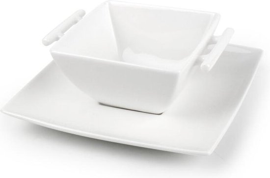 Assiette creuse Yong Squito - 10 x 10 cm - Blanc | bol.com