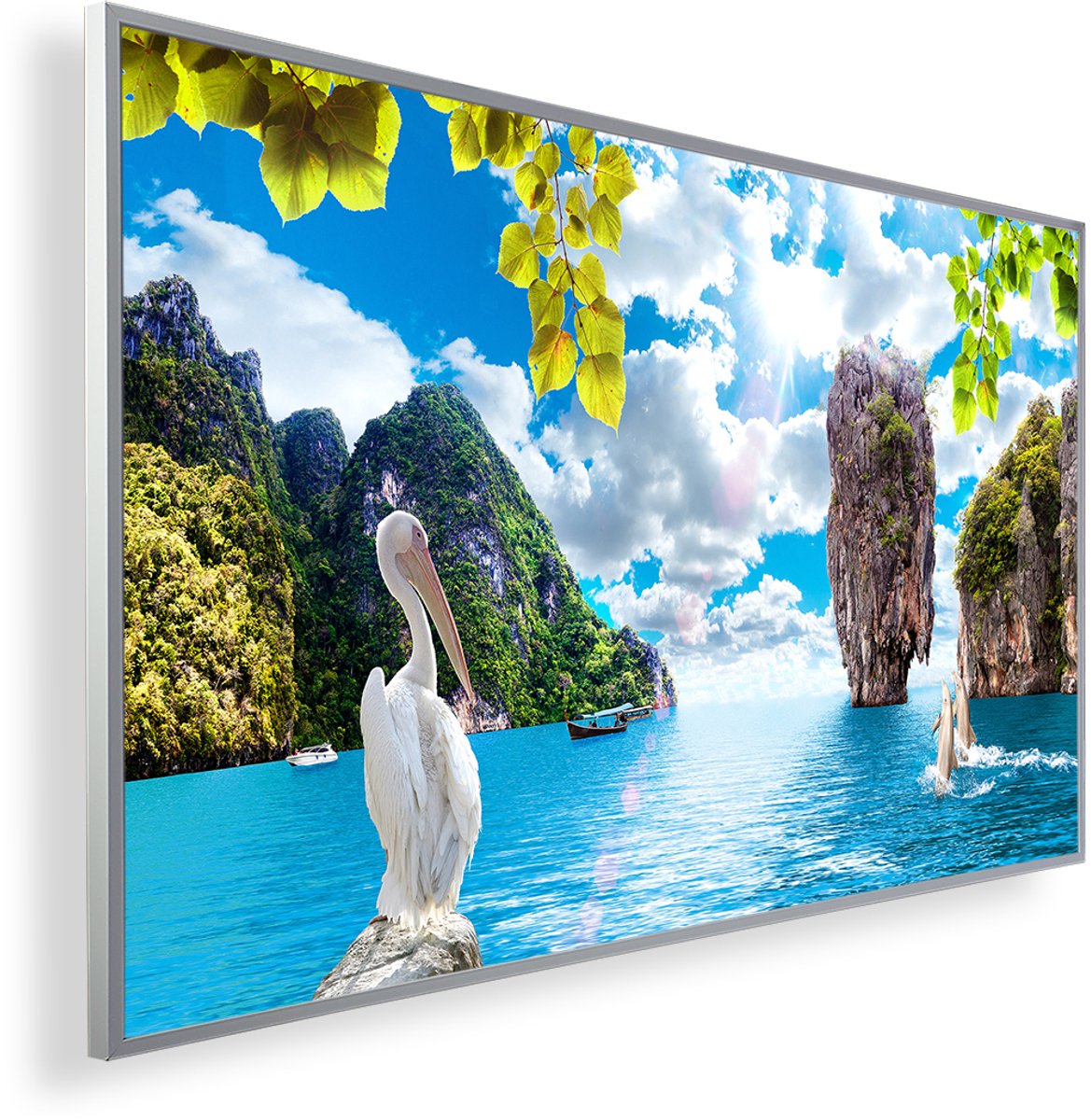 Infrarood Verwarmingspaneel 600W met fotomotief en Smart Thermostaat (5 jaar Garantie) - Tropical Island 53
