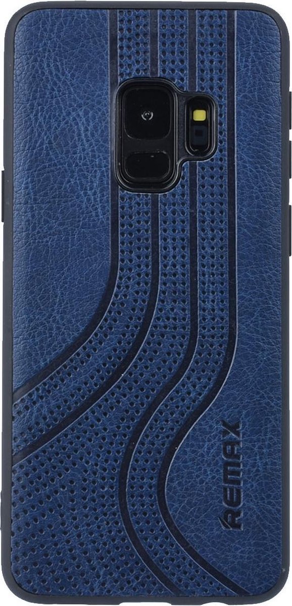 Samsung Galaxy s9 soft touch Backcover hoesje met siliconen houder-Blauw (G960)