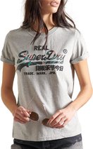 Superdry T-shirt - Vrouwen - Grijs/Zwart
