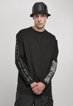 Urban Classics Longsleeve shirt -M- Chinese Symbol Oversized Zwart