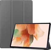 Case2go - Tablet Hoes geschikt voor Samsung Galaxy Tab S7 FE - 12.4 inch - Auto/Wake-Functie - Tri-Fold Book Case - Grijs