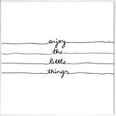 JUNIQE - Poster met kunststof lijst Little Things -20x20 /Wit & Zwart