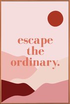 JUNIQE - Poster met kunststof lijst Escape the Ordinary -20x30 /Roze