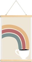 JUNIQE - Posterhanger Follow The Rainbow -40x60 /Geel & Ivoor