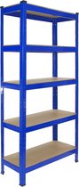 10x T-Rax Stellingkasten - 75x30x150 cm - Blauw - 100% Boutloos - Draagkracht: 150 kg per plank - opbergrek metaal