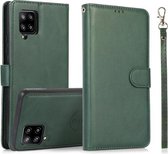 Voor Samsung Galaxy A42 5G Kalf Textuur 2 in 1 Afneembare Magnetische Achterkant Horizontale Flip Lederen Case met Houder & Kaartsleuven & Portemonnee & Fotolijst (Groen)