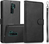 Voor Geschikt voor Xiaomi Redmi 9 Kalf Textuur 2 in 1 Afneembare Magnetische Achterkant Horizontale Flip Lederen Case met Houder & Kaartsleuven & Portemonnee & Fotolijst (Zwart)