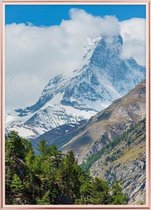 Poster Met Metaal Rose Lijst - Matterhorn Berg Poster