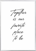Poster Met Metaal Zilveren Lijst - Favorite Place Poster