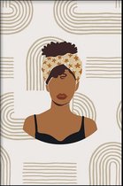 Walljar - Head Scarf - Muurdecoratie - Poster met lijst