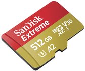 SanDisk Extreme MicroSDXC 512GB - U3 V30 A2 - 160MB/s - met adapter